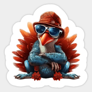 Cartoon Thanksgiving Turkey #20 Sticker